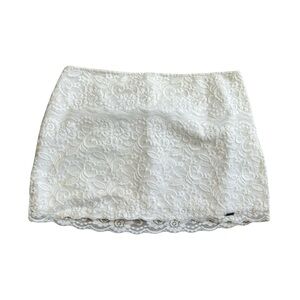 Hollister White Lace Mini Skirt Size 1 Junior’s Party Event Bohemian